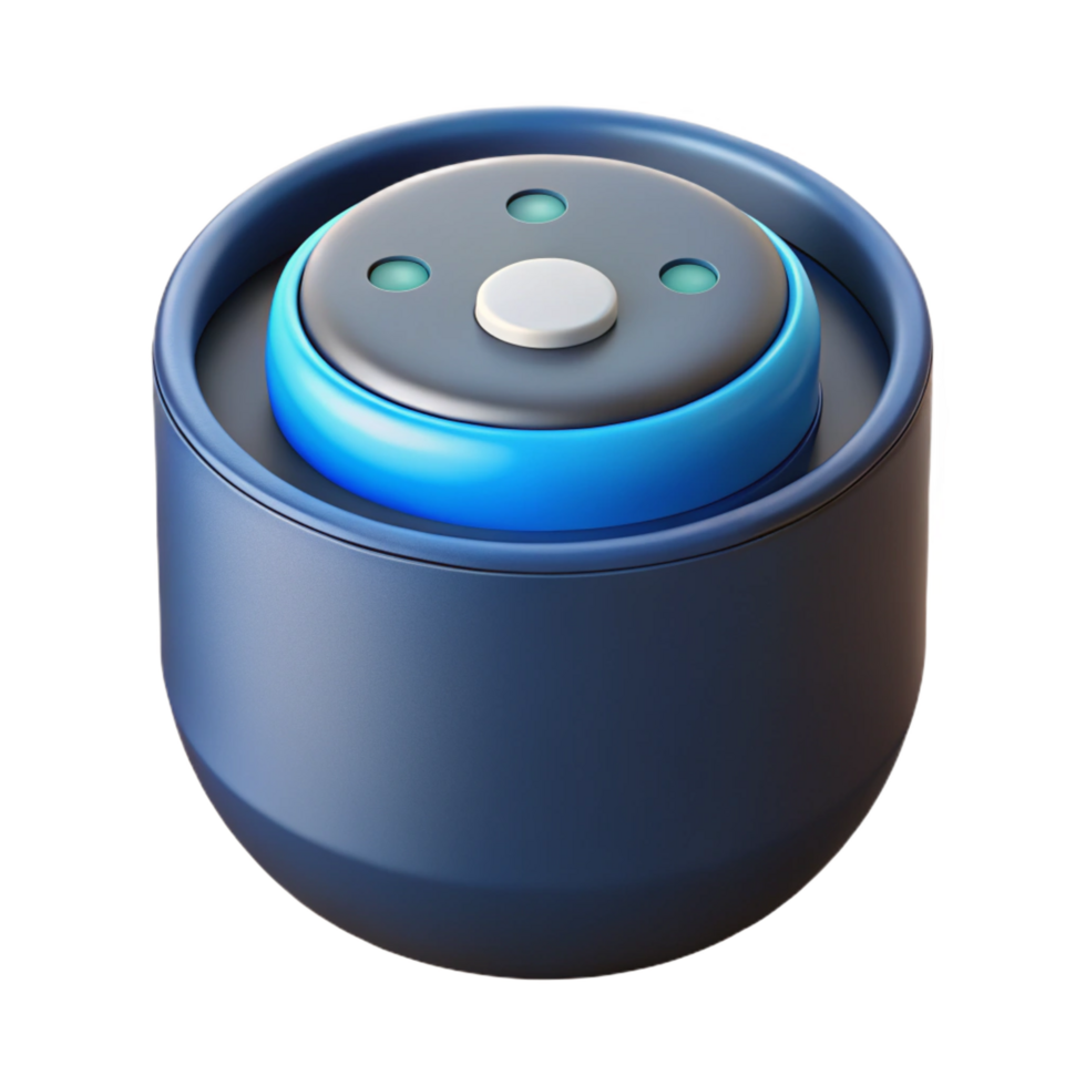 stunning classic Smart speaker with voice assistant activated premium png