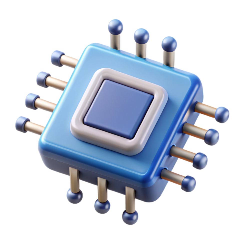 wonderful creative Microchip with intricate circuitry detailed png