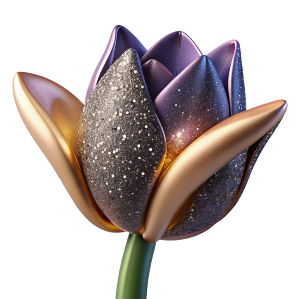 magnificent rustic Single Tulip Top View Isolated professional png