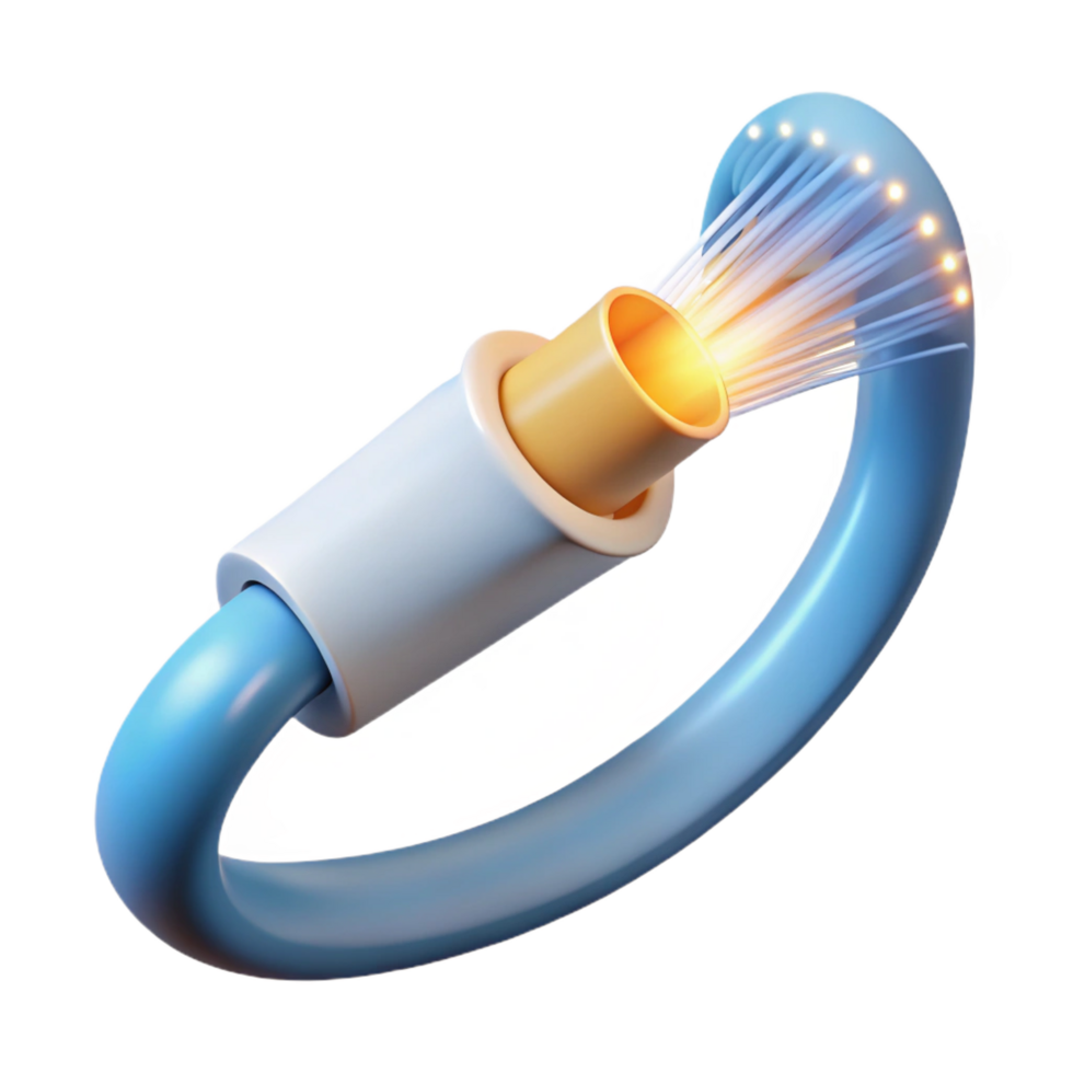 impressive creative Fiber optic cable with light emanating genuine png
