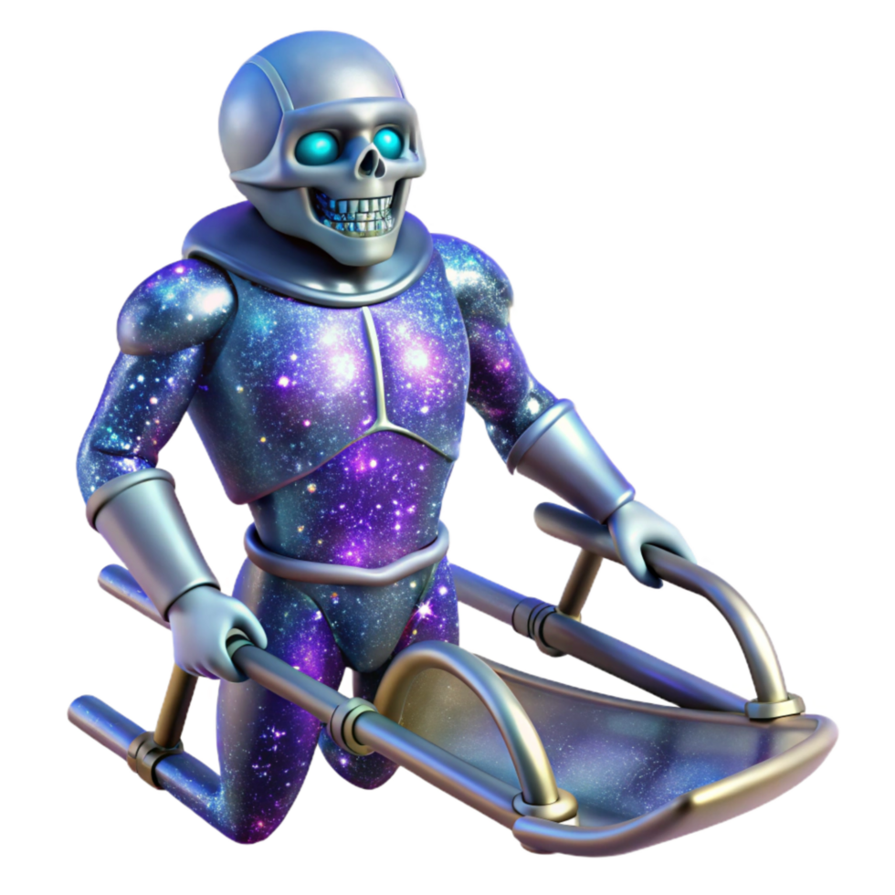 wonderful abstract Skeleton Athlete Gripping Sled Handles Transparent high quality png