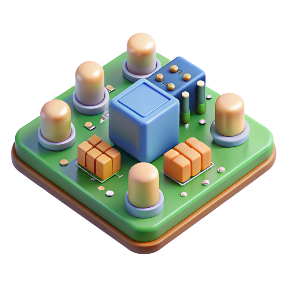 elegant contemporary Circuit board with components original png