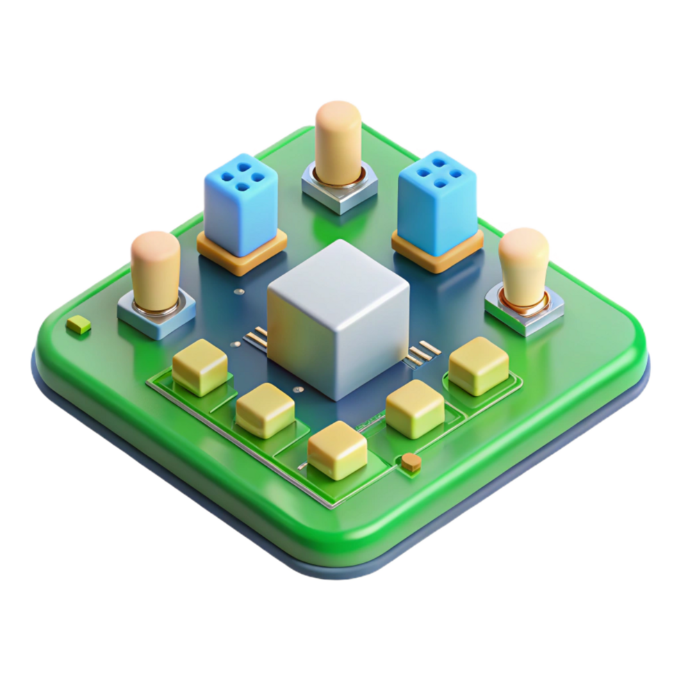 magnificent classic Circuit board with components professional png