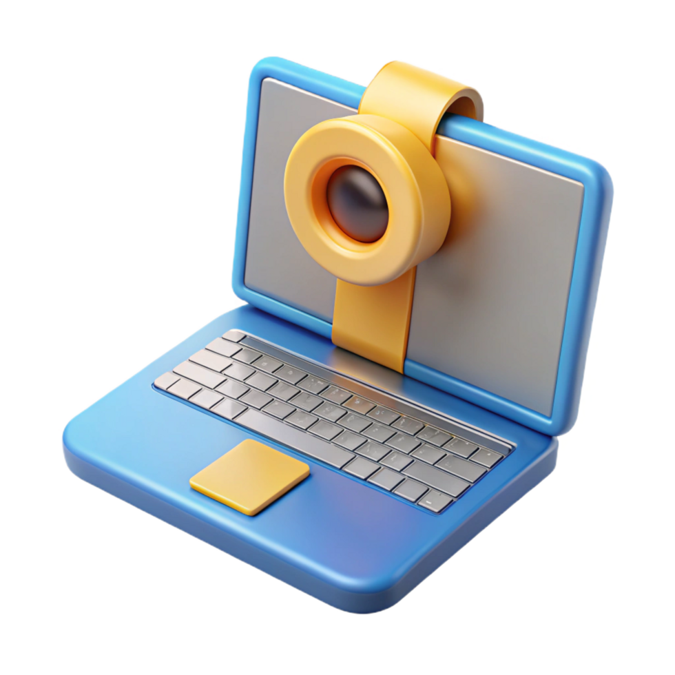 extraordinary abstract Laptop with webcam covered by tape genuine png