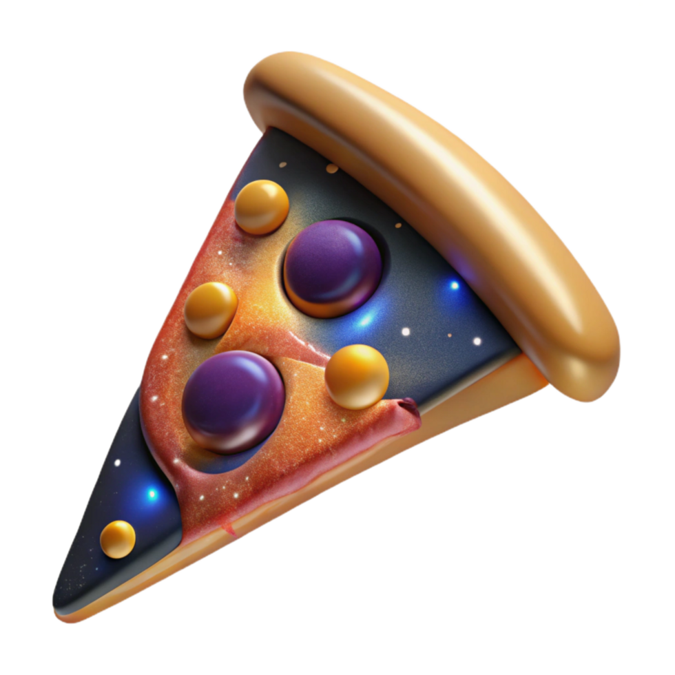 dramatic modern Slice of Pizza with Cheese and Pepperoni and Isolated Background png