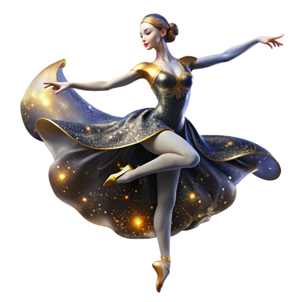 extraordinary rustic Solo Dancer in White Dress Transparent with Minimalist Style genuine png
