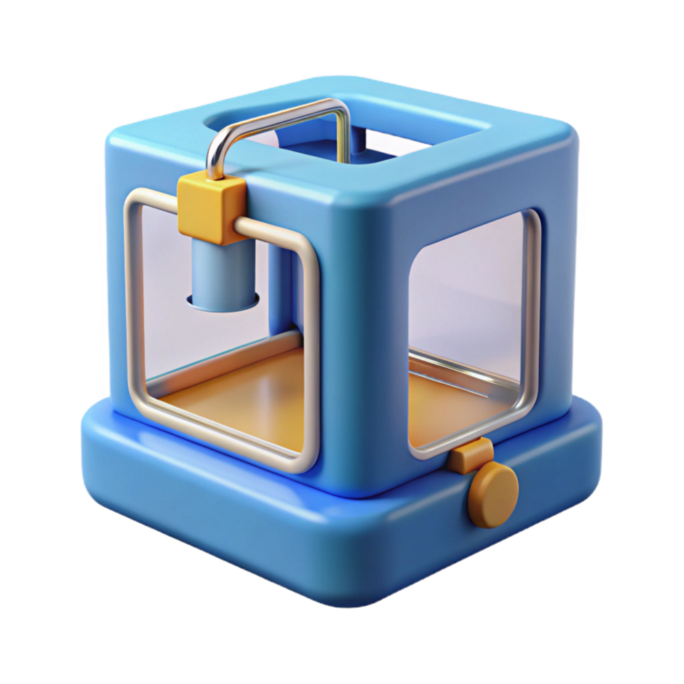 magnificent minimalist 3D printer, additive manufacturing high resolution png