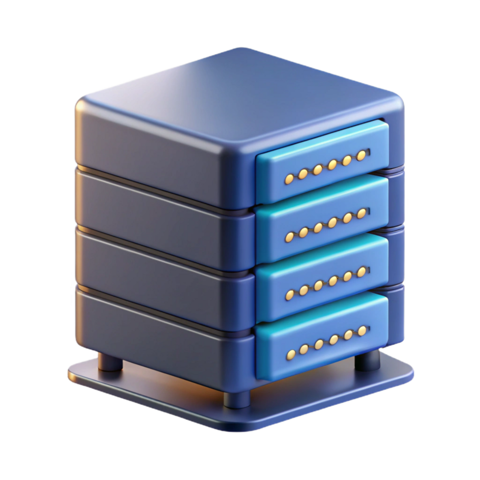 impressive abstract Server rack, data center high quality png