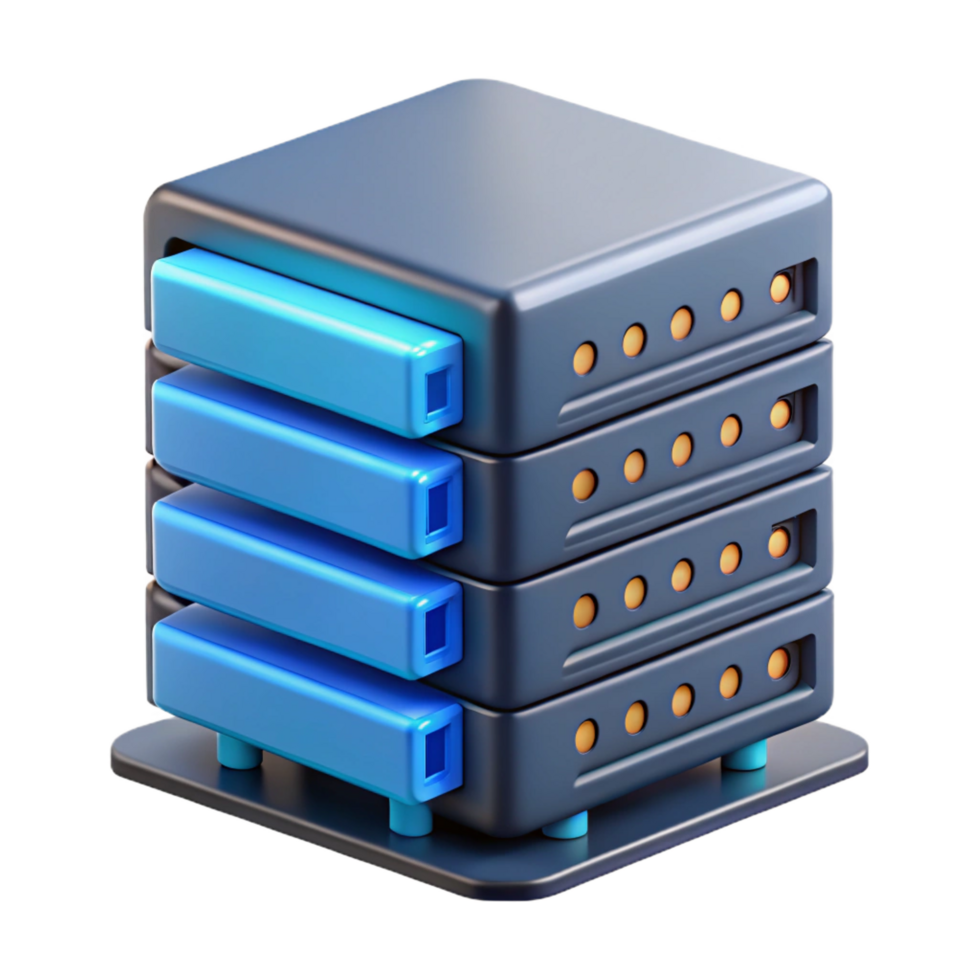 impressive modern Server rack, data center high quality png
