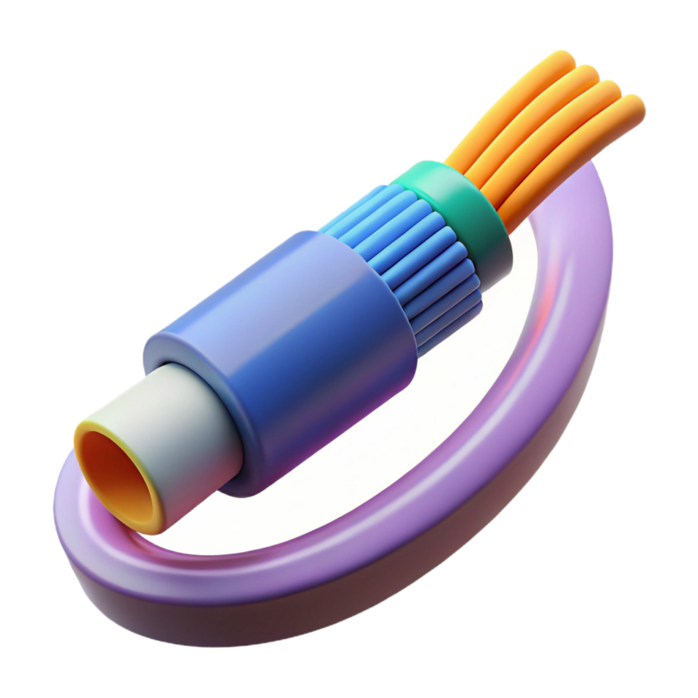 elegant rustic Fiber optic cable, high-speed internet genuine png