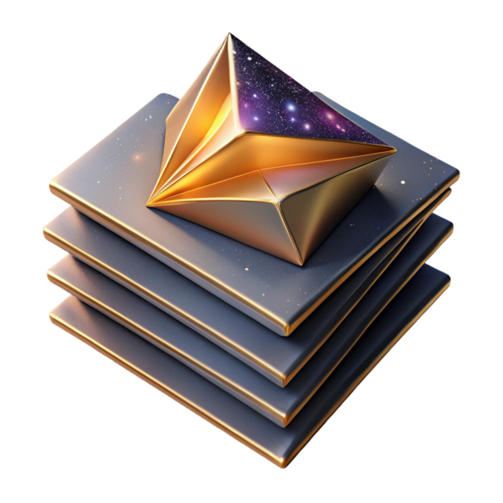beautiful modern Stack of Papers Angled View Isolated Element professional png
