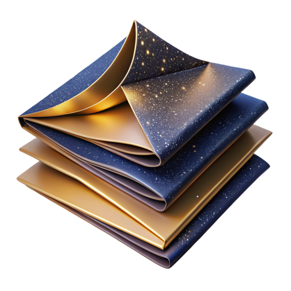 dramatic vintage Stack of Papers Angled View Isolated Element exclusive png