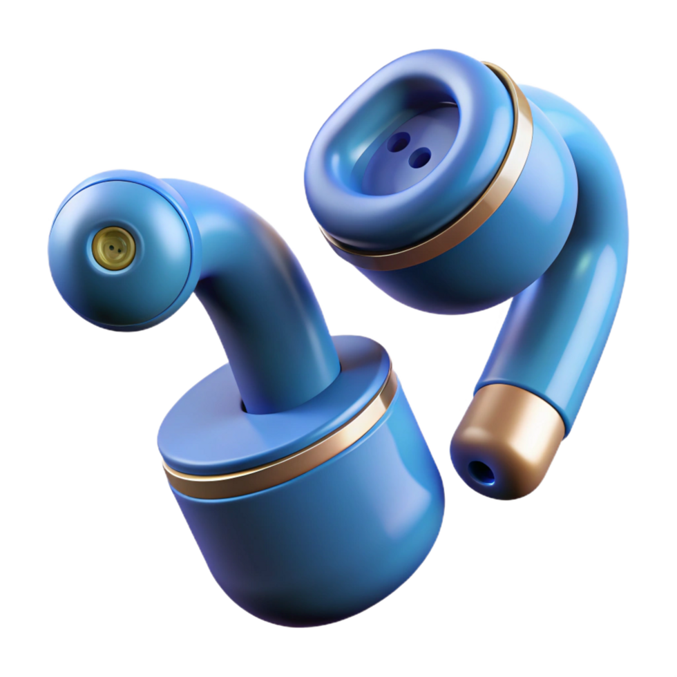 serene contemporary Wireless earbuds, Bluetooth connectivity premium png