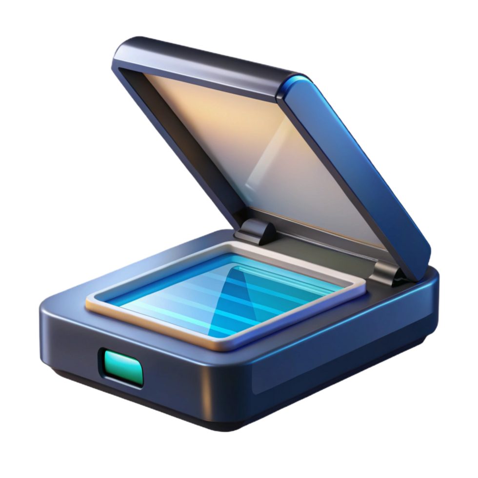 serene minimalist Scanner, document digitization professional png