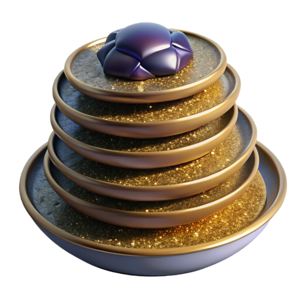 stunning artistic Stack of Plates Side View Isolated Element png