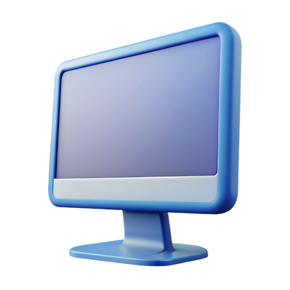 serene creative Computer monitor, widescreen display detailed png