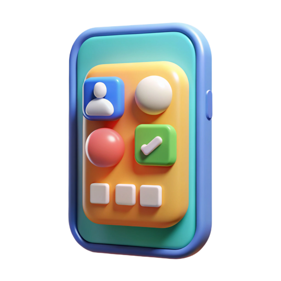 impressive modern Smartphone app icon, social media premium png