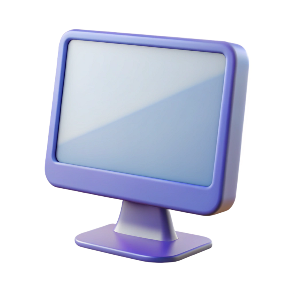 vibrant contemporary Computer monitor, widescreen display premium png