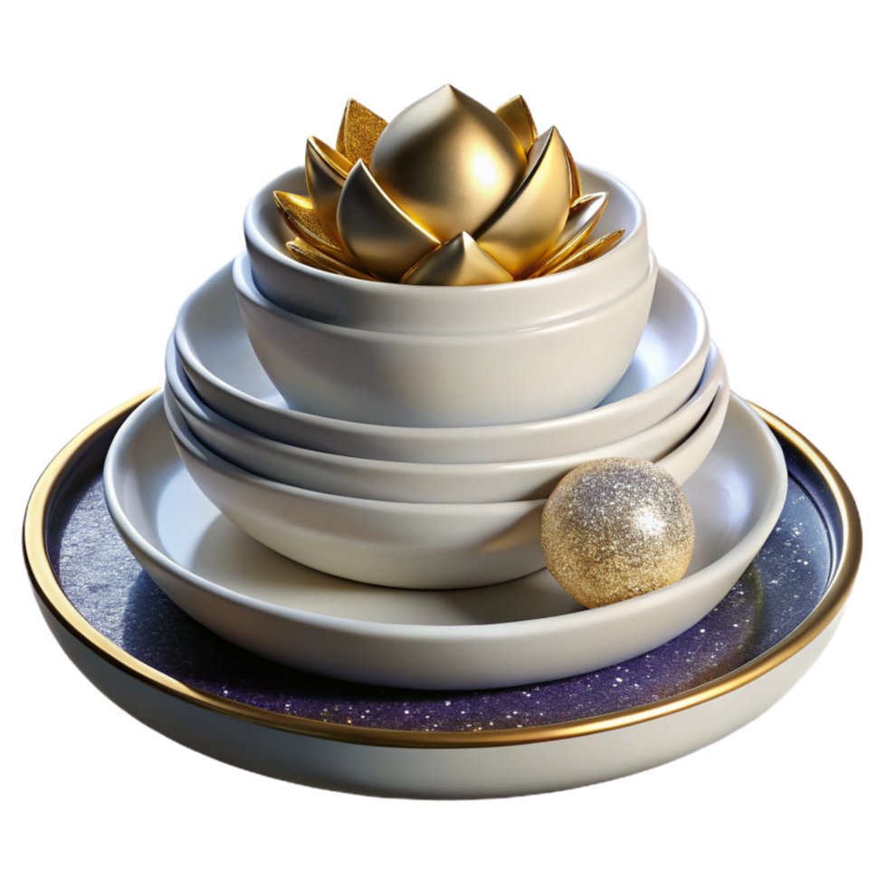 impressive classic Stack of Plates White Ceramic Isolated Element genuine png