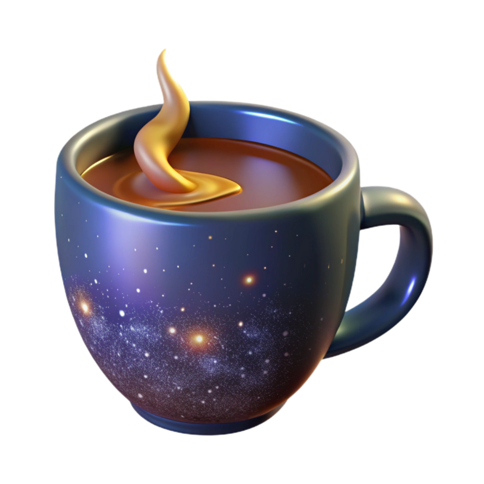 wonderful artistic Steaming Coffee Mug Isolated on Transparent Background with Subtle Shadow exclusive png