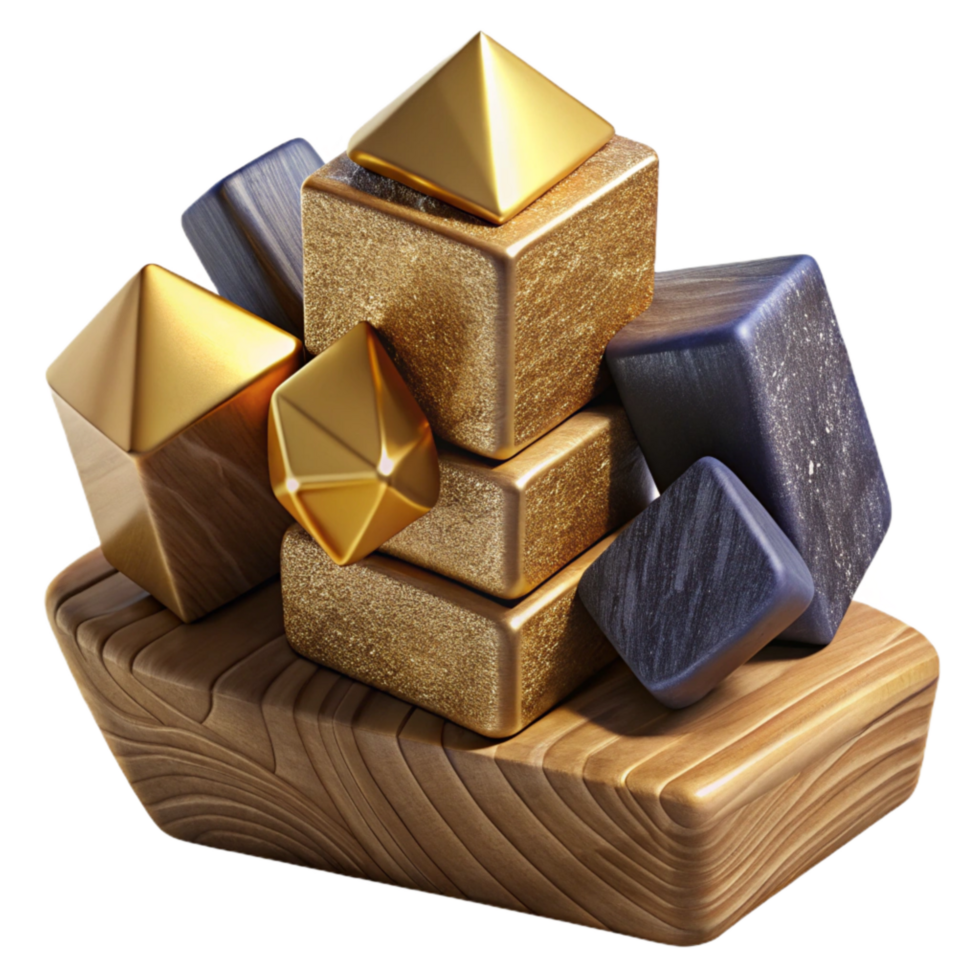 wonderful minimalist Stack of Wooden Blocks Isolated Element original png