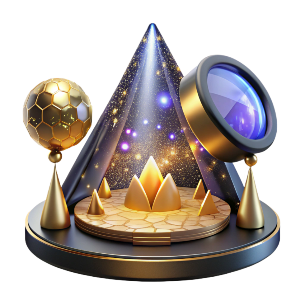 stunning minimalist Stage Spotlight Transparent Background with Glow png