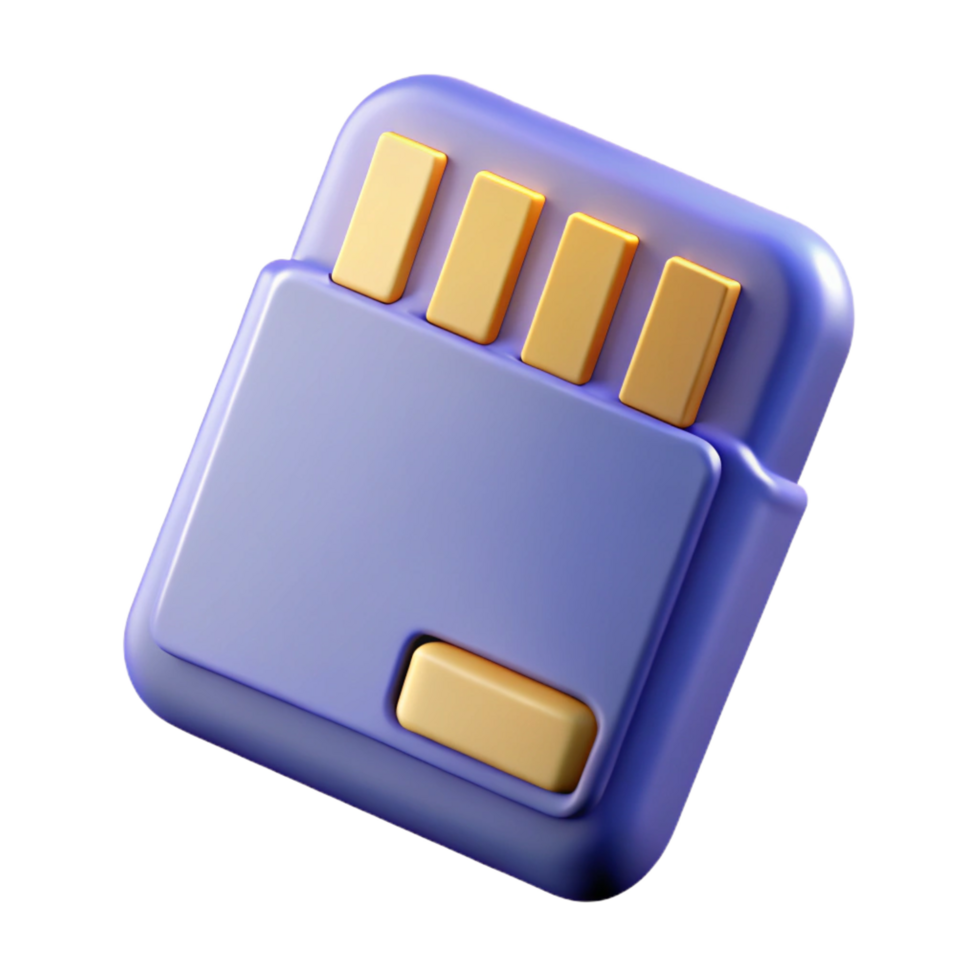 serene traditional SD card, memory storage 4K png