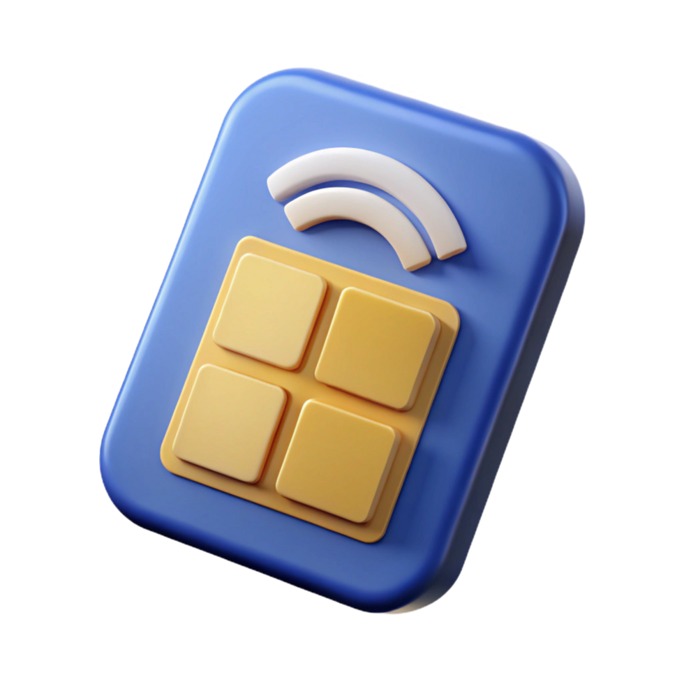 magnificent artistic SIM card, mobile network access authentic png