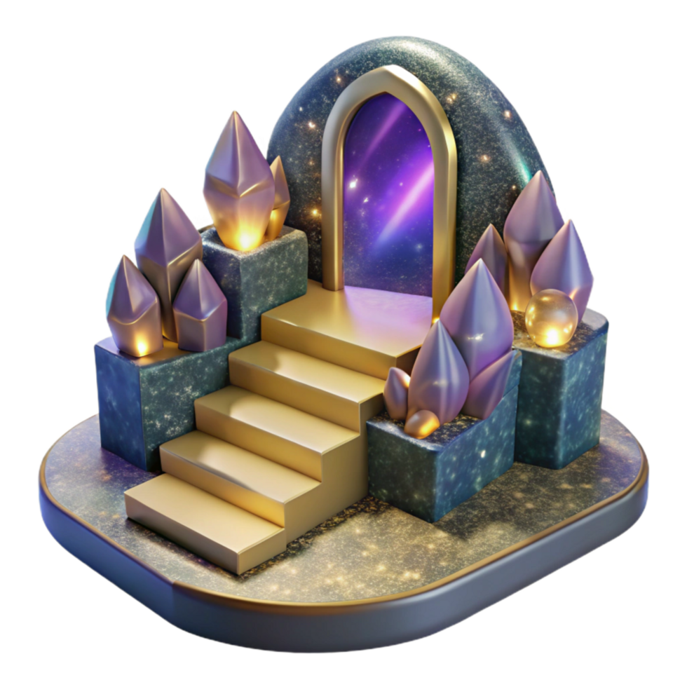 vibrant modern Stone Steps Leading to Unknown Path Transparent Element high quality png