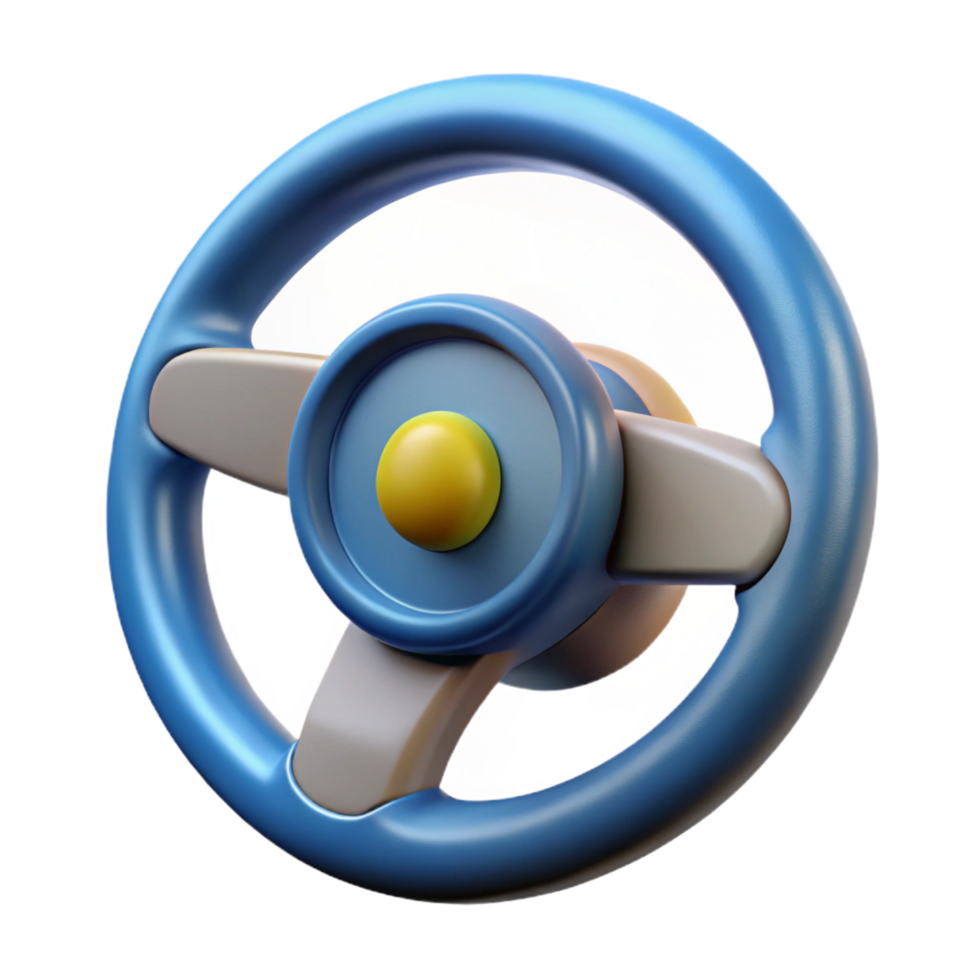 serene abstract Self-driving car steering wheel original png