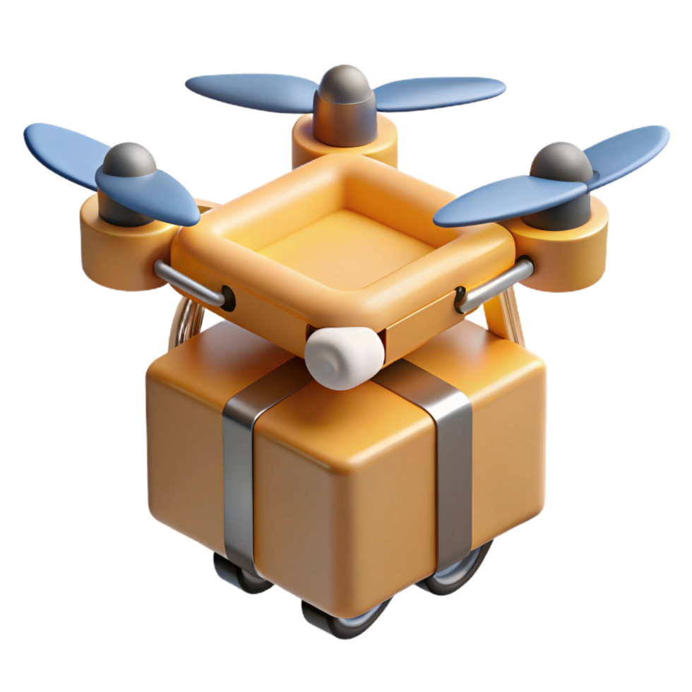 impressive creative Delivery drone, logistics technology authentic png