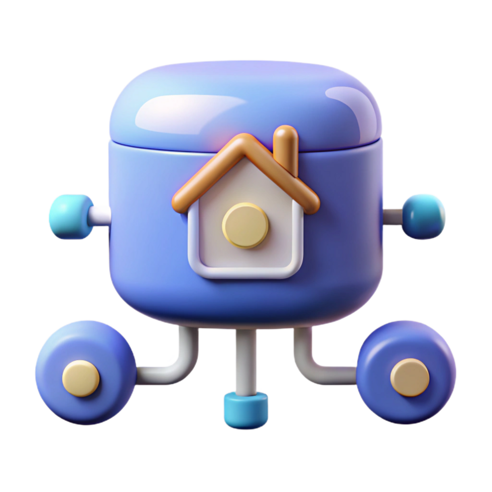 wonderful abstract Smart home hub, automation system 4K png