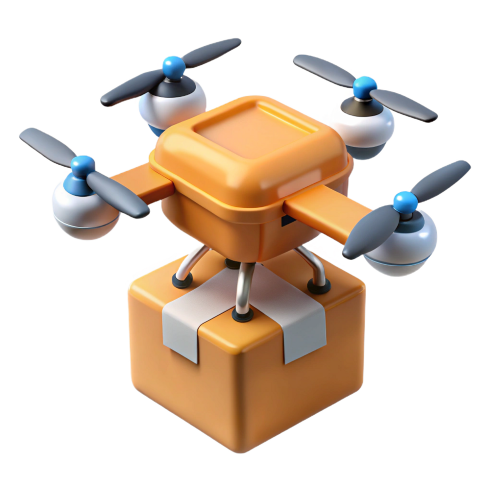 dramatic classic Delivery drone, logistics technology exclusive png