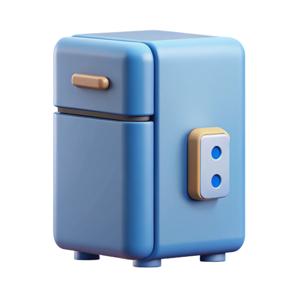 elegant vintage Smart refrigerator, internet connected genuine png