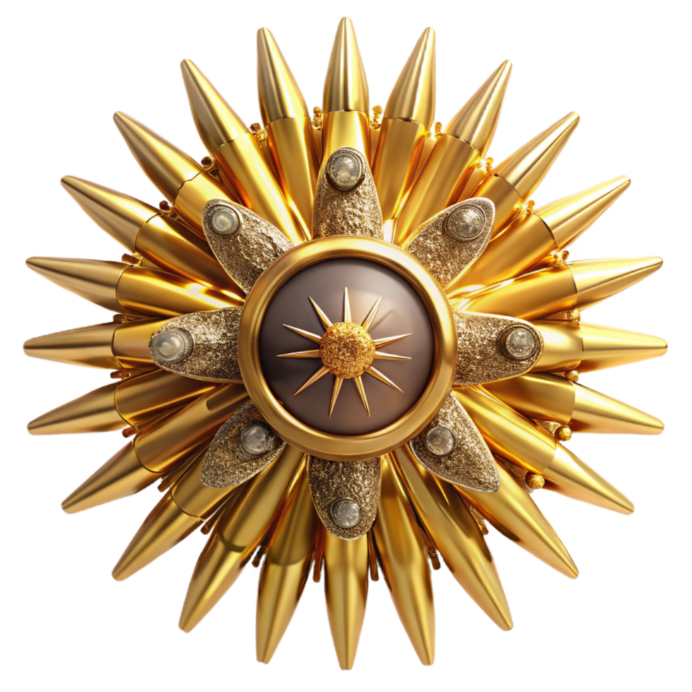 impressive classic Sunburst Cutout with Golden Rays authentic png