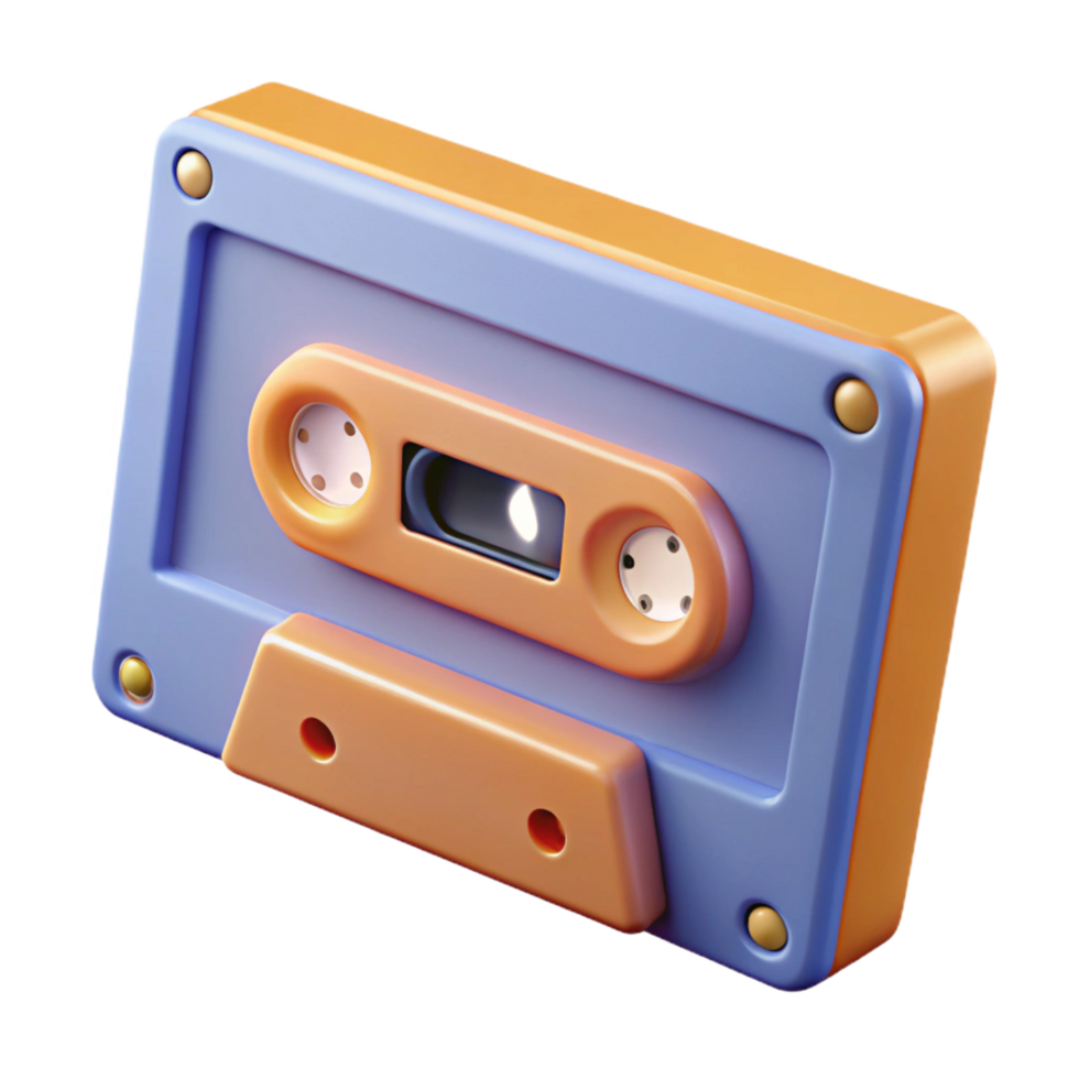 elegant rustic Cassette tape, analog audio detailed png