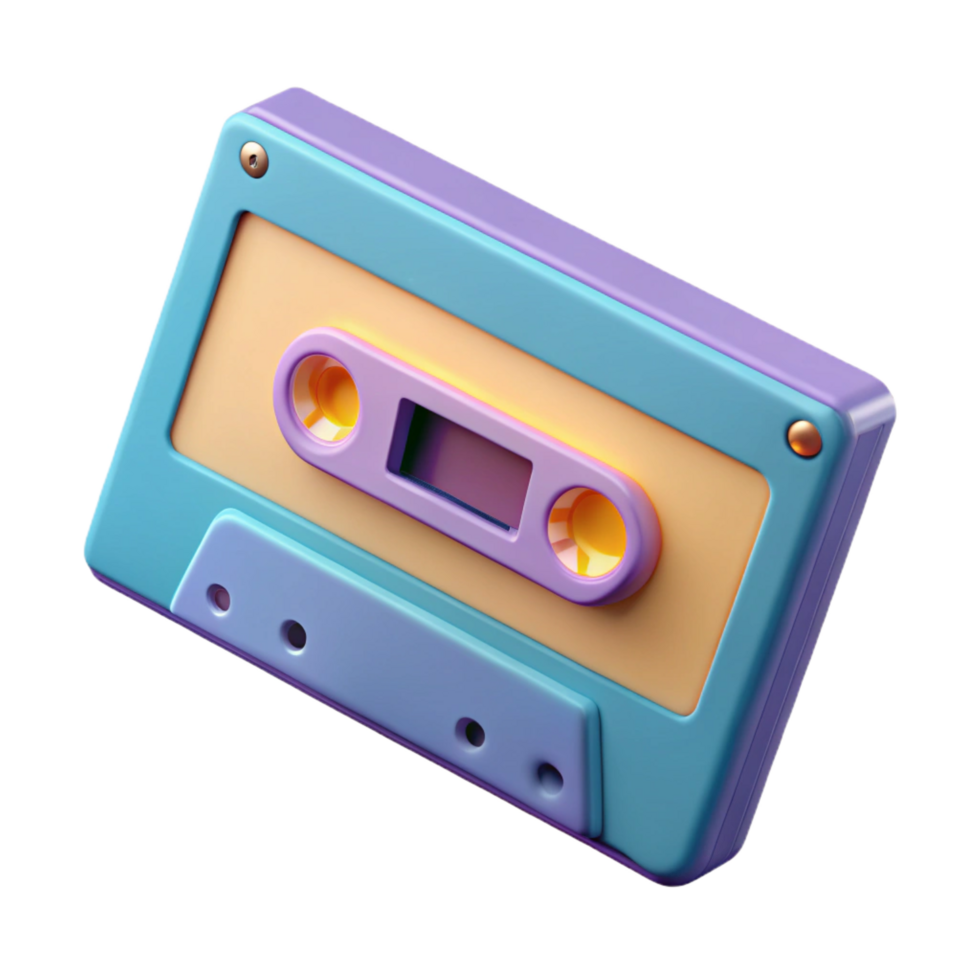 wonderful minimalist Cassette tape, analog audio genuine png