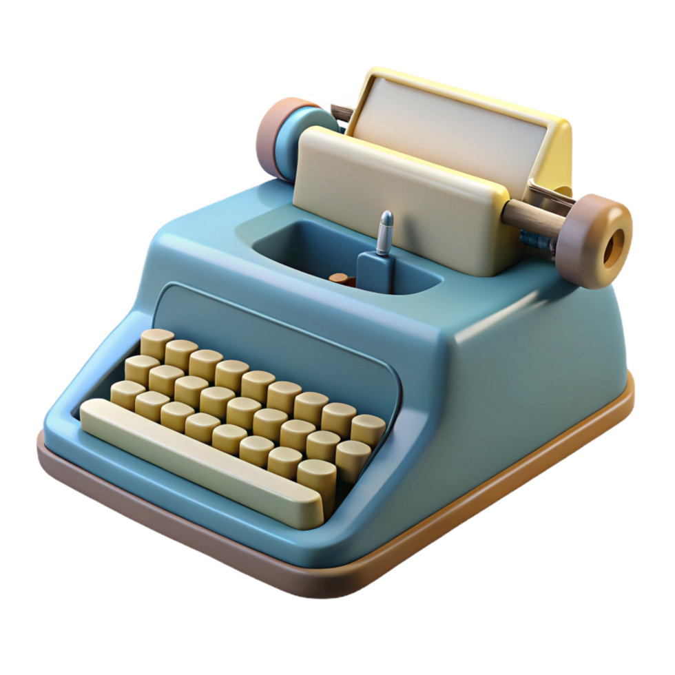 stunning modern Typewriter, vintage writing machine authentic png