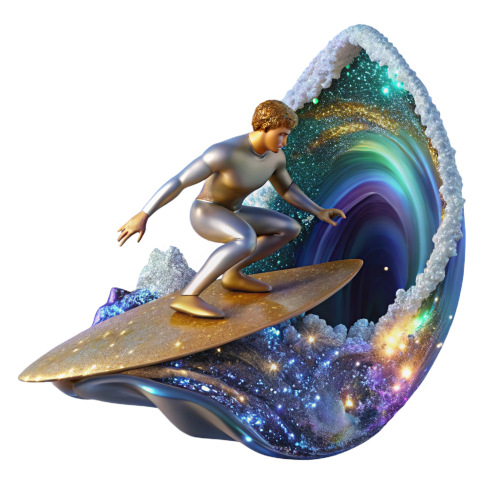 extraordinary modern Surfer Riding Large Wave Cutout high quality png