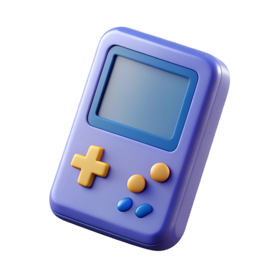 beautiful vintage Game Boy, handheld game console original png