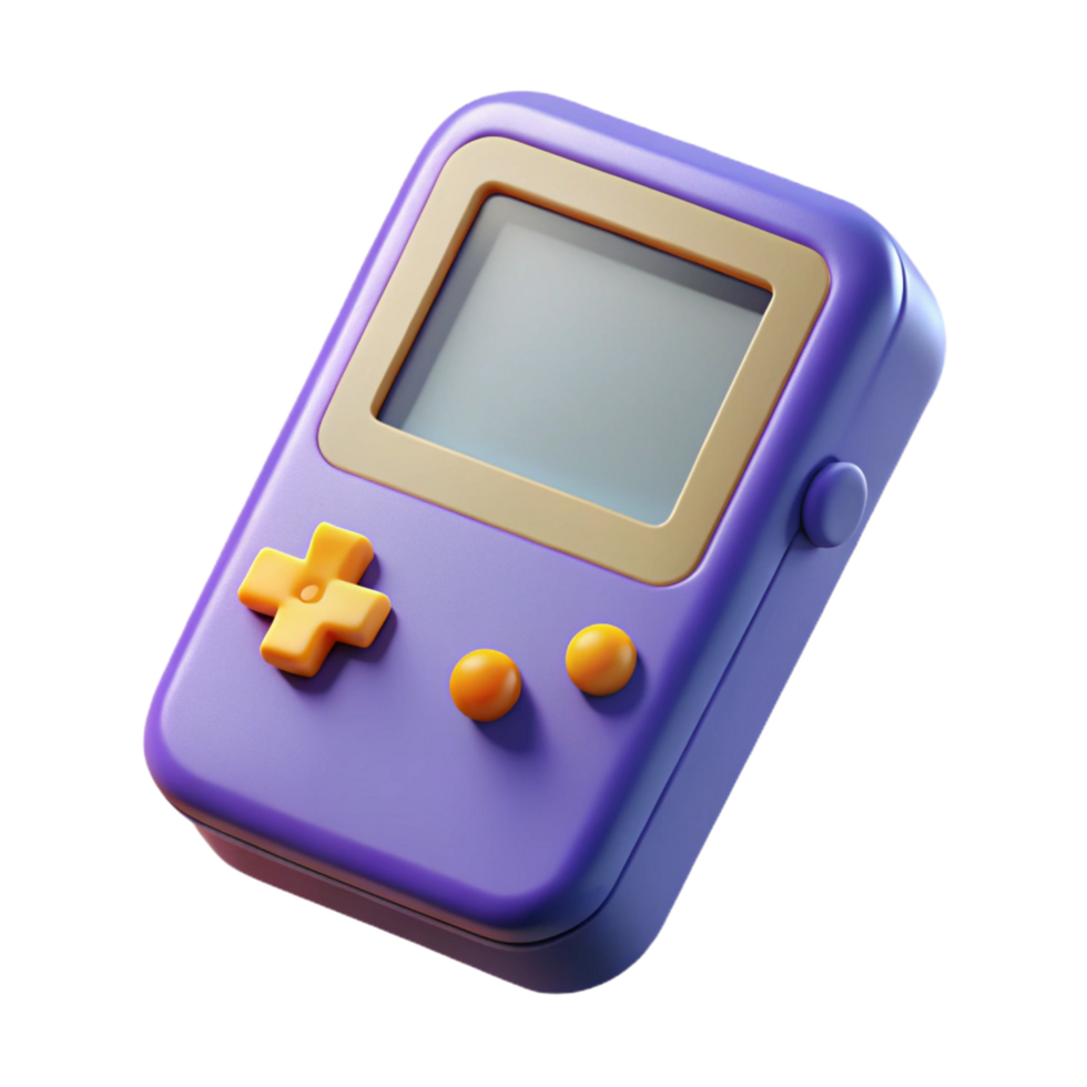 magnificent classic Game Boy, handheld game console detailed png
