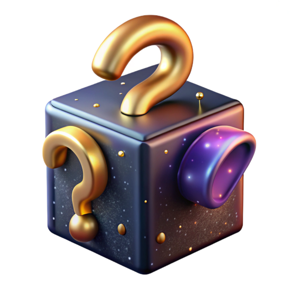 dramatic abstract Surprise Box with Question Mark Transparent premium png