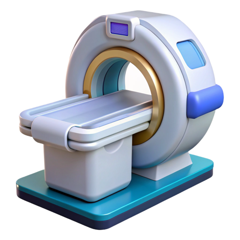 serene minimalist Advanced medical scanner with digital display premium png