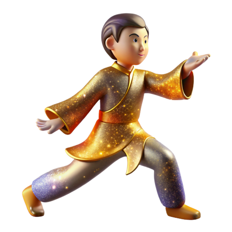 wonderful rustic Tai Chi Practitioner Slow Motion Blur Cutout original png