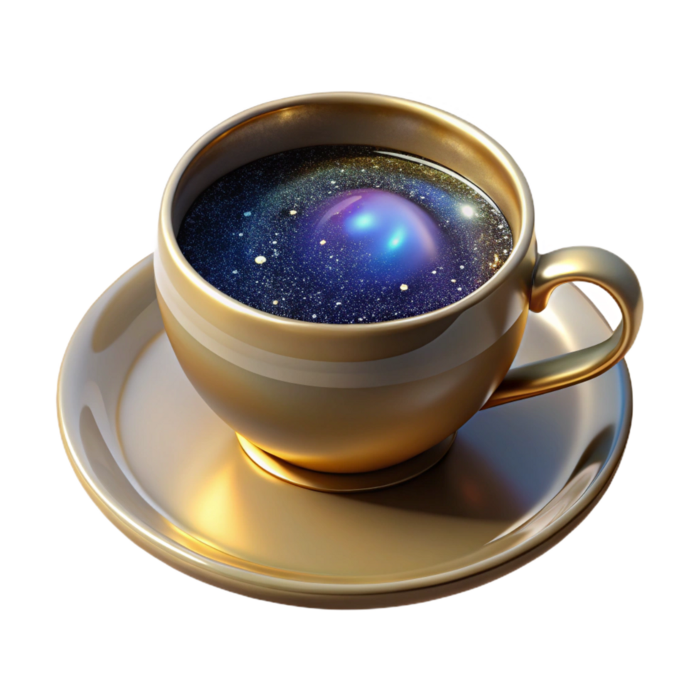 wonderful rustic Teacup with Saucer Top View Transparent Background high quality png