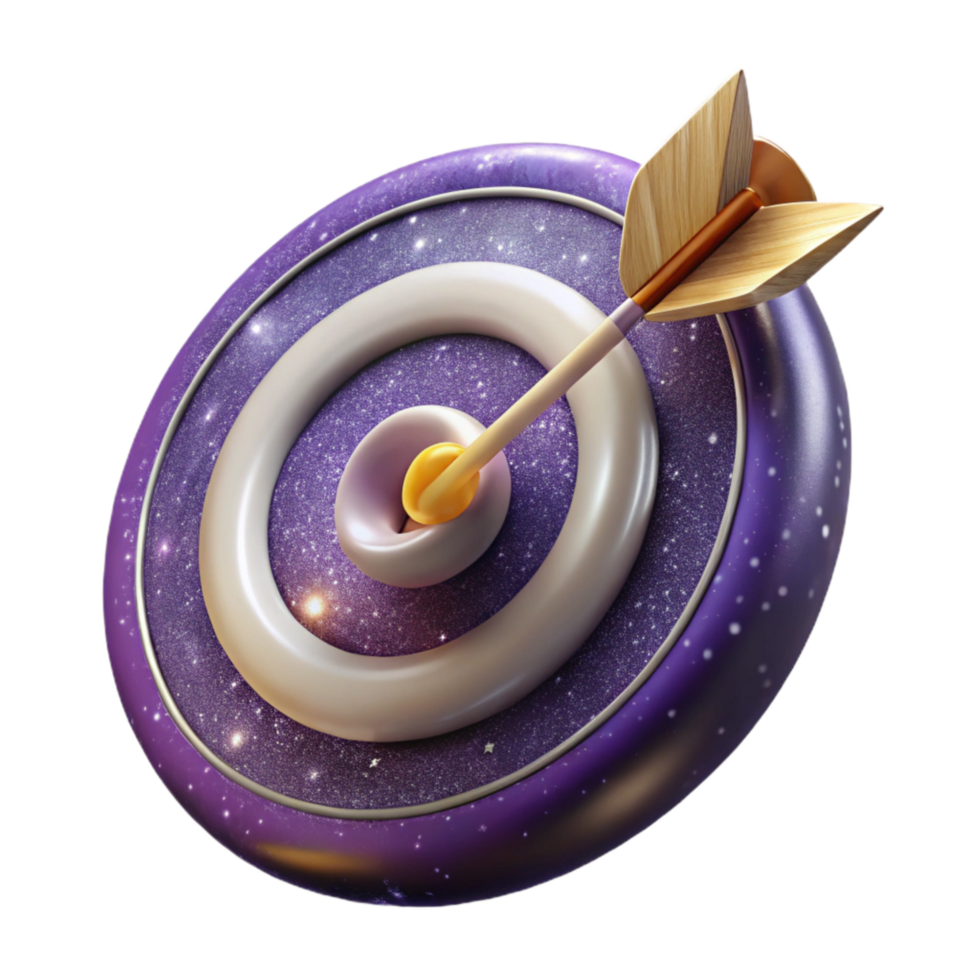 elegant abstract Target with Arrow in Center Transparent detailed png