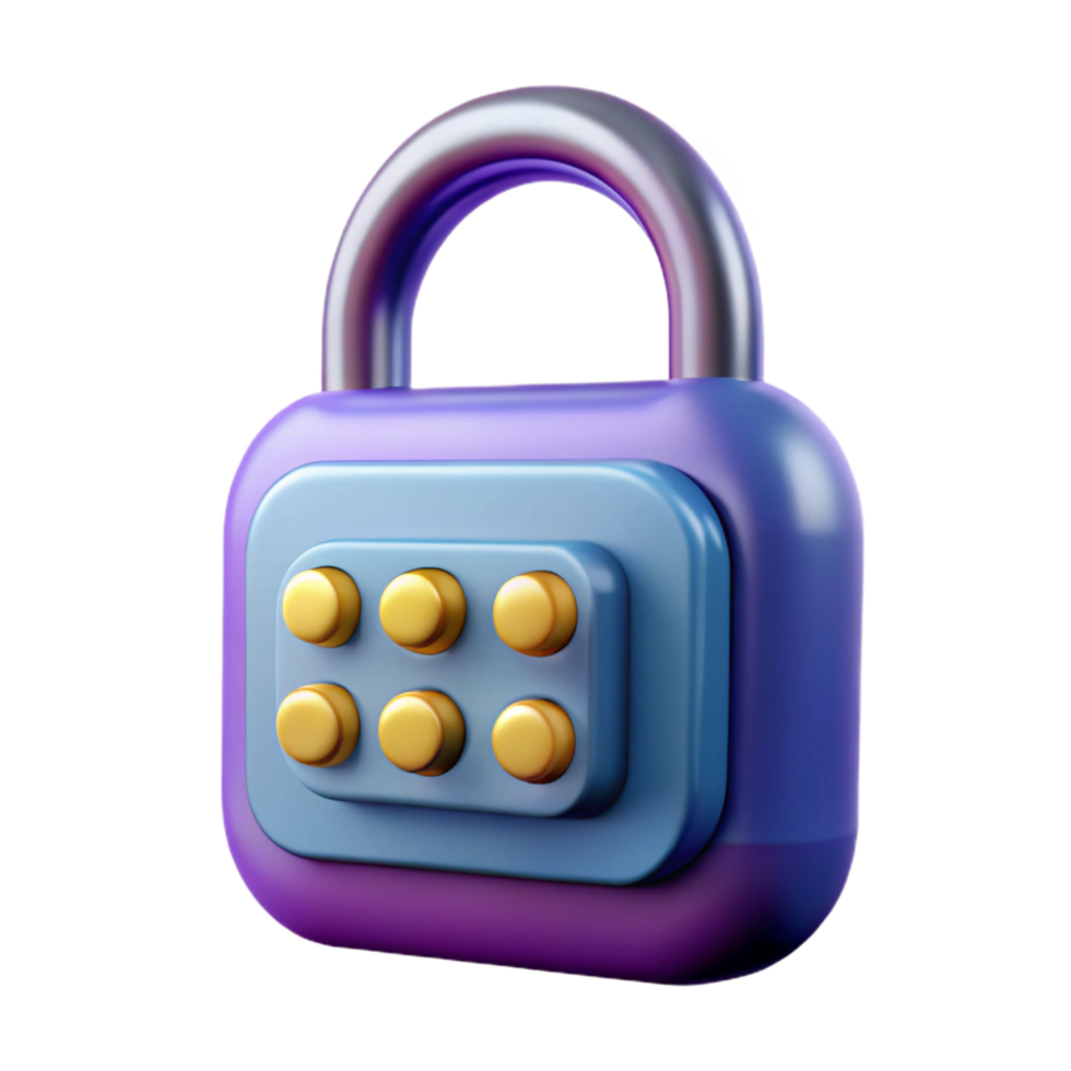 magnificent modern Futuristic lock with digital keypad exclusive png