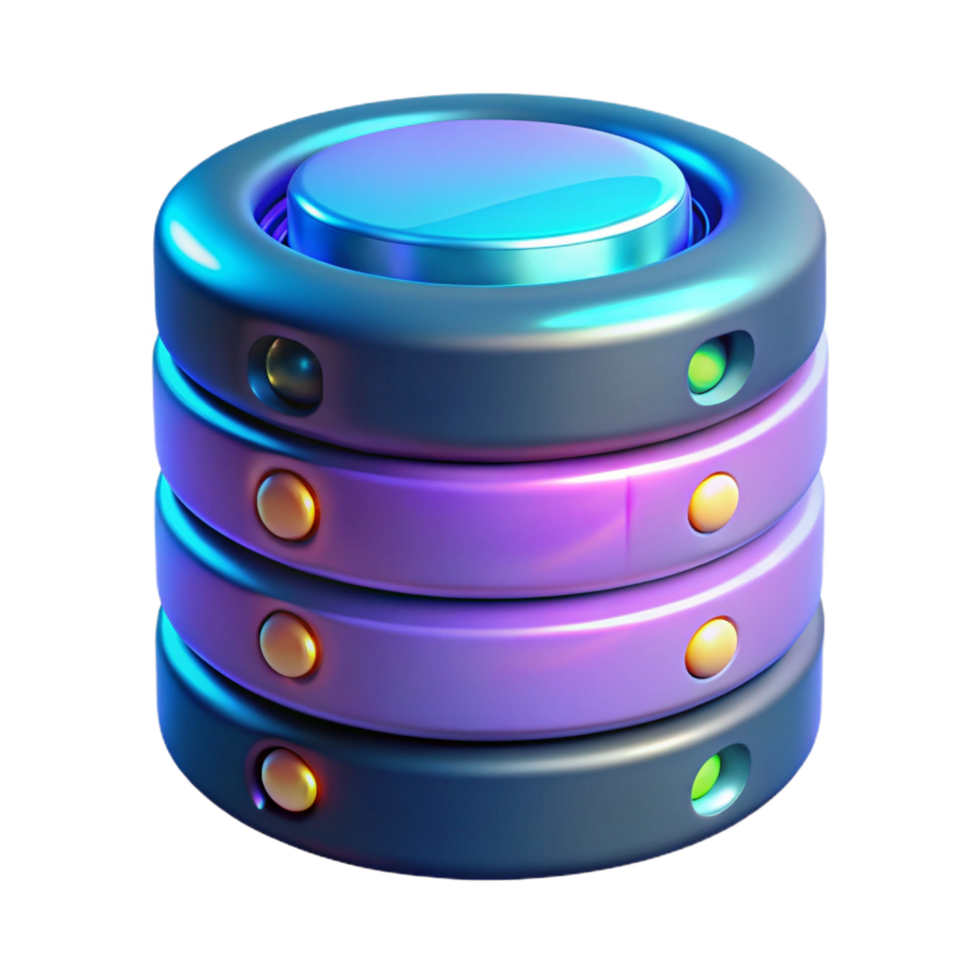 vibrant traditional Futuristic data storage device with glowing lights genuine png