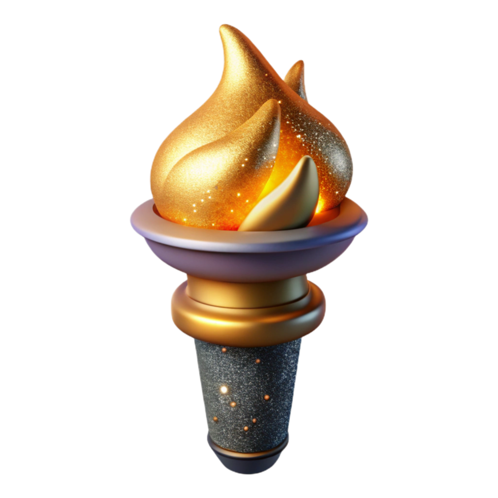 extraordinary vintage Torch Flame with Realistic Lighting Isolated high quality png