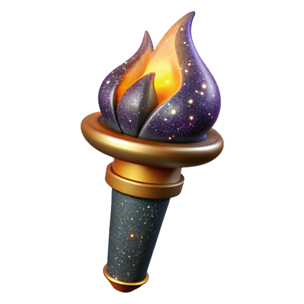 beautiful modern Torch Flame with Realistic Lighting Isolated exclusive png